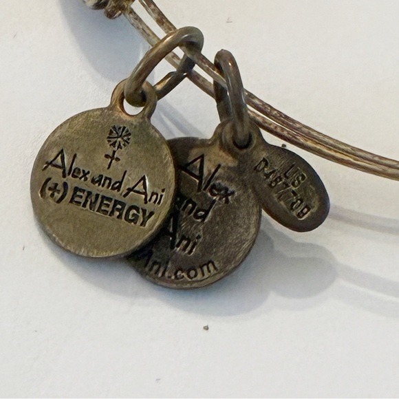 Alex and Ani Gold Tone Mosaic Sunbeam Wrap Bangle Beaded Bracelet - Picture 3 of 3